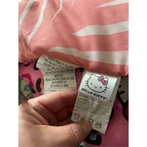 New Hello Kitty Kids Pink Floral Comforter Cover Twin Full - Picture 12 of 12